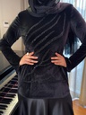 Velvet Embellished Mermaid Dress