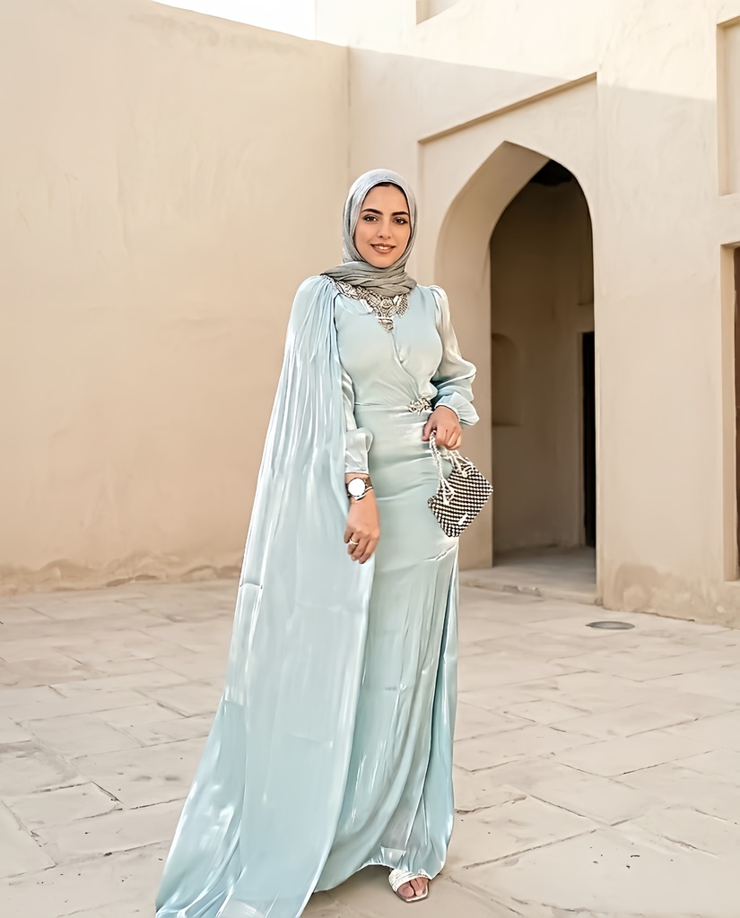 Shimmer Draped Embellished Dress