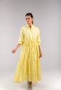 Buttoned Cutwork Embroidered Dress