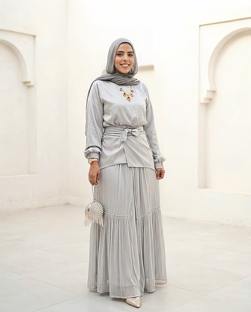 Satin Skirt Extension Dress