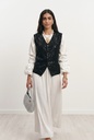Butterfly-Cut Guipure Vest