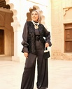 Organza Shimmer Mesh Vest Suit