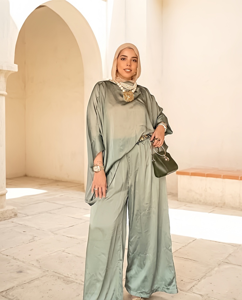 Elegant Flowy Pants Set