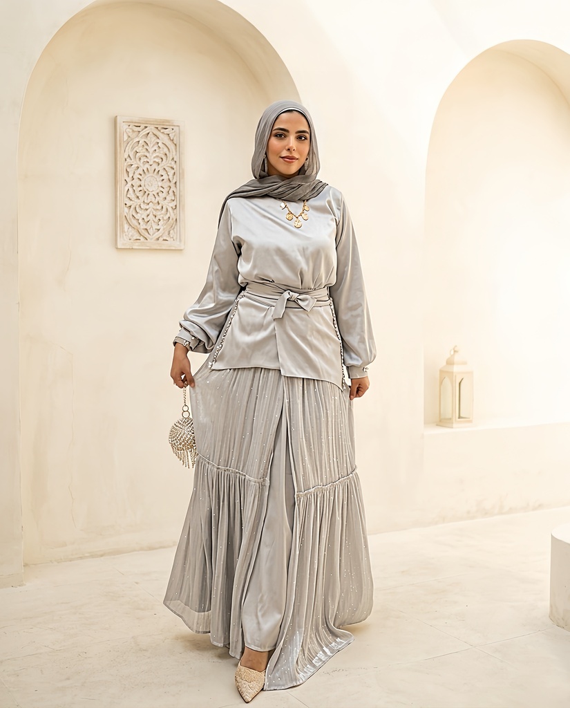 Satin Skirt Extension Dress