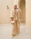 (Evening Wear) Lace Pants Ribbed Suit