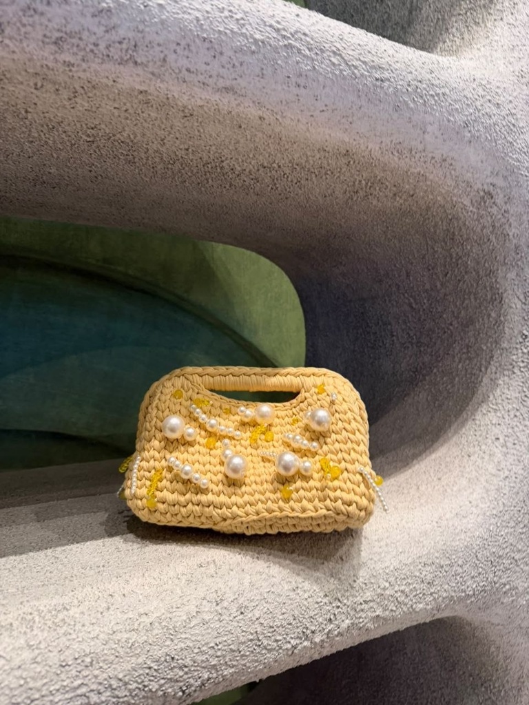 Sunshine Crochet Pearl Bag
