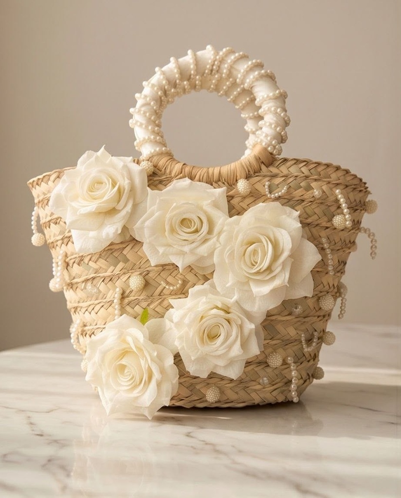 Floral Beach Bag