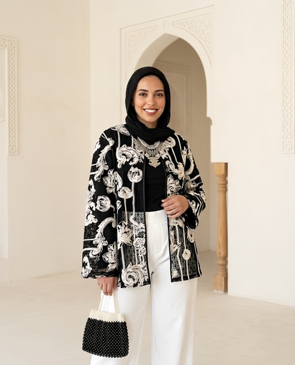 Embroidered Guipure Sequined Jacket