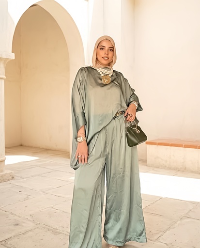 [sum26] Elegant Flowy Pants Set