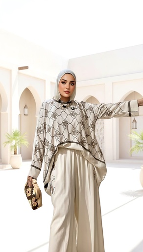 Thread Embroidered Casual Linen Suit 
