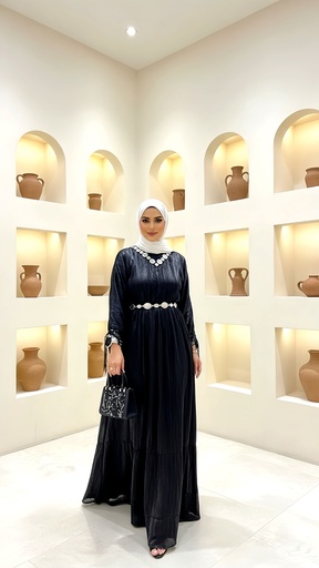[sum26/T-23] Mirror Embellished Organza Dress