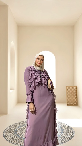 Cascade Ruffle dress 