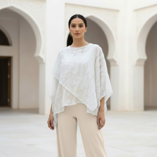 Asymmetrical Mesh Blouse